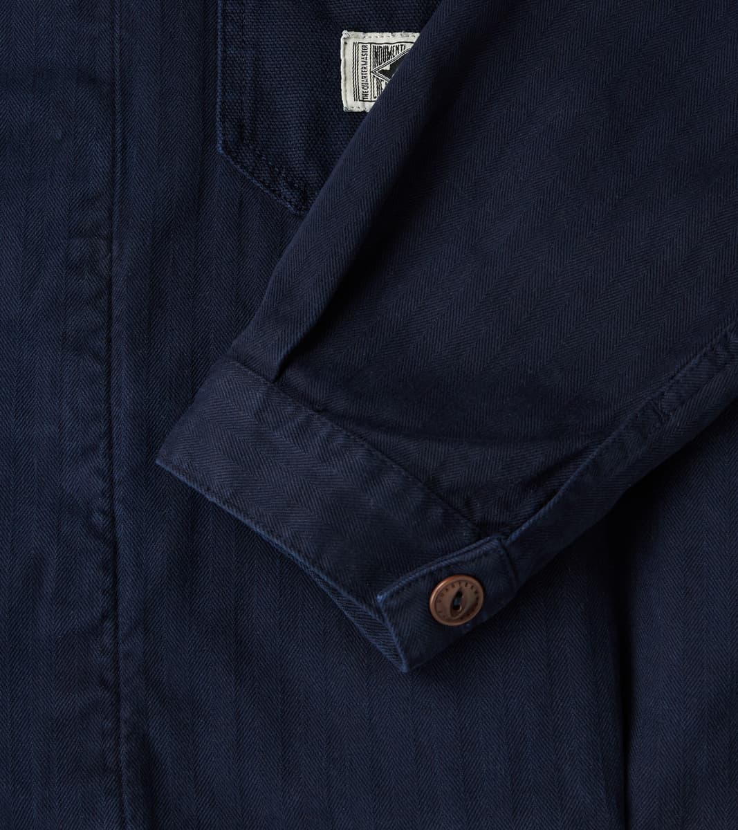 Italian Work Jacket - Navy Herringbone Twill