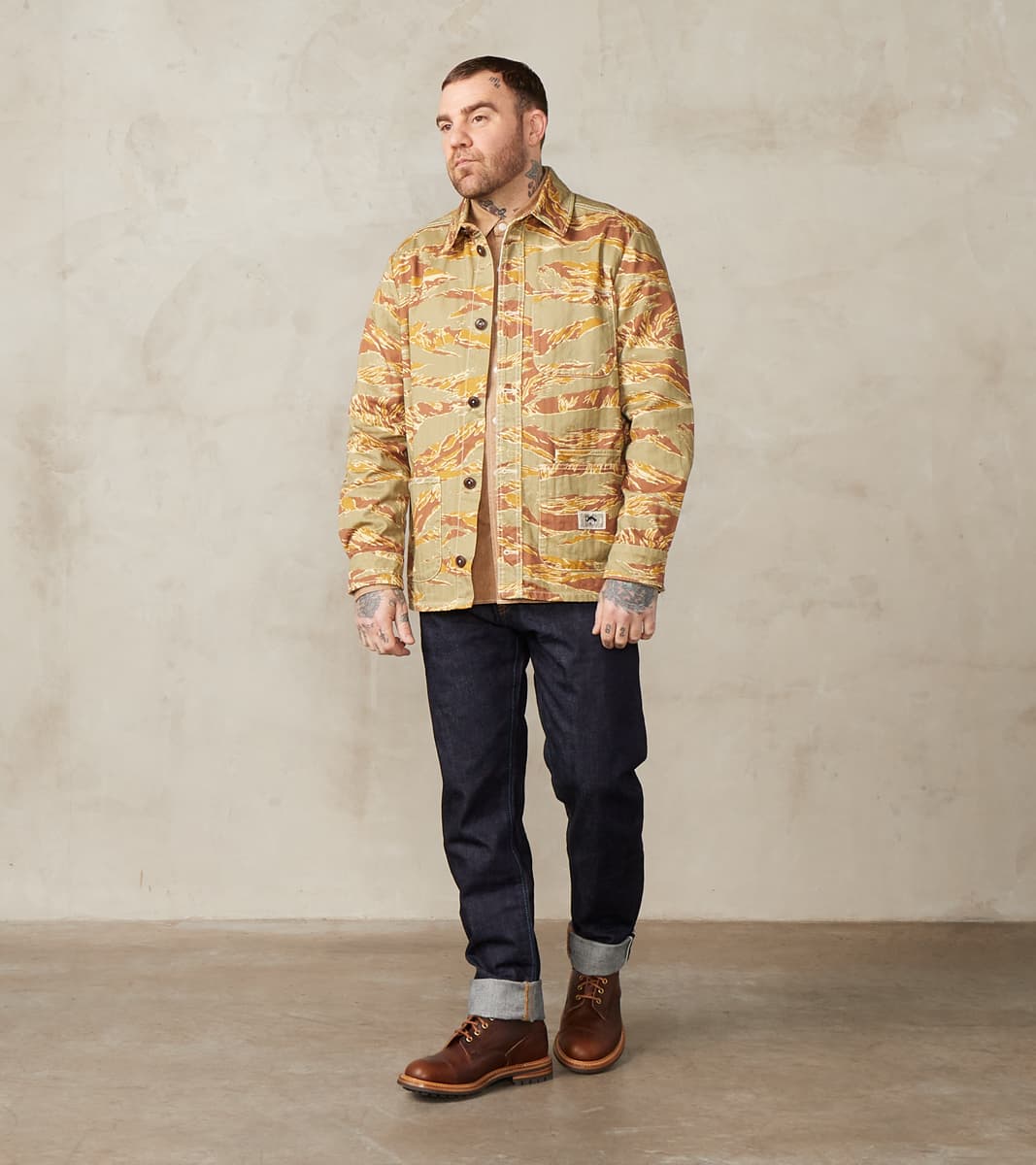 The Quartermaster - Utility Work Jacket - Re-Camo Herringbone Twill