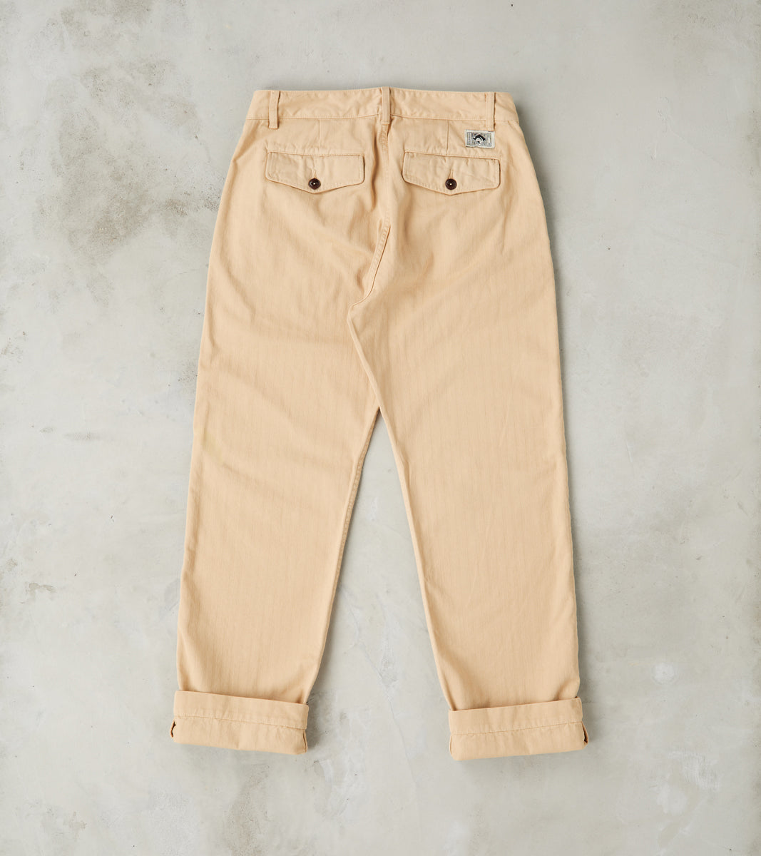 French Chino - Khaki Herringbone Twill