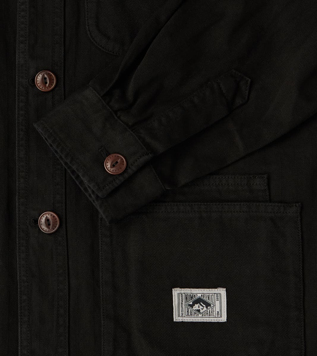 Utility Work Jacket - Charcoal Herringbone Twill