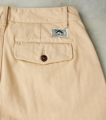 French Chino - Khaki Herringbone Twill