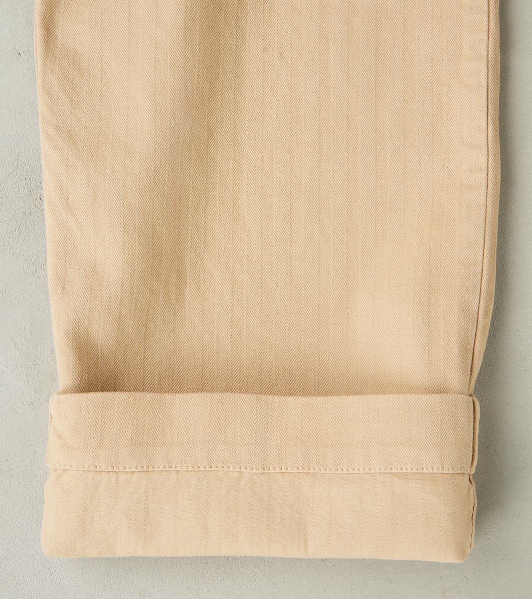 French Chino - Khaki Herringbone Twill