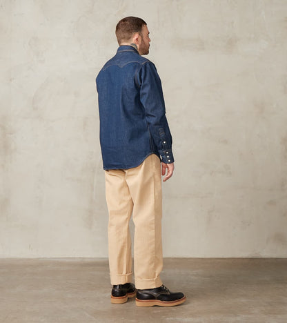 French Chino - Khaki Herringbone Twill