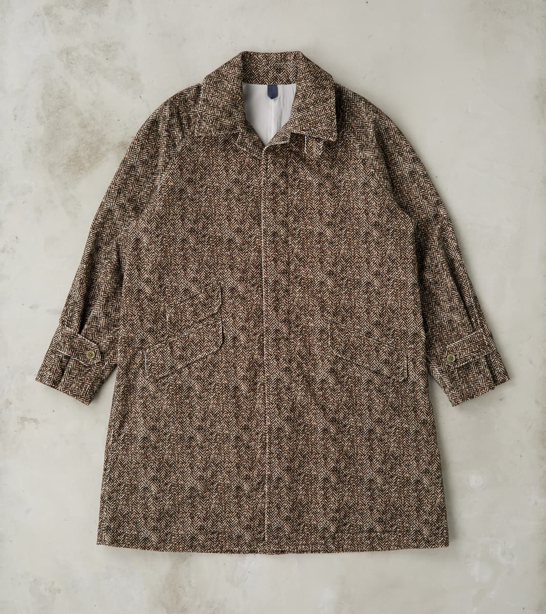 ts(s) Fly Front Raglan Coat - Herringbone Neps Tweed Printed Corduroy …