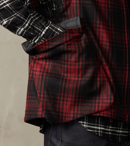 Messenger Vest - Buffalo Plaid Wool - Red