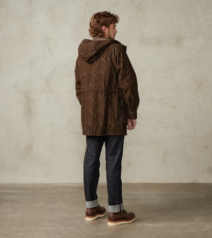 Mountain Parka - Herringbone Neps Tweed Printed Corduroy - Dark Olive