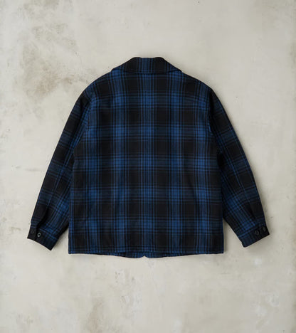 Bird Watching Jacket - Buffalo Plaid Wool - Blue