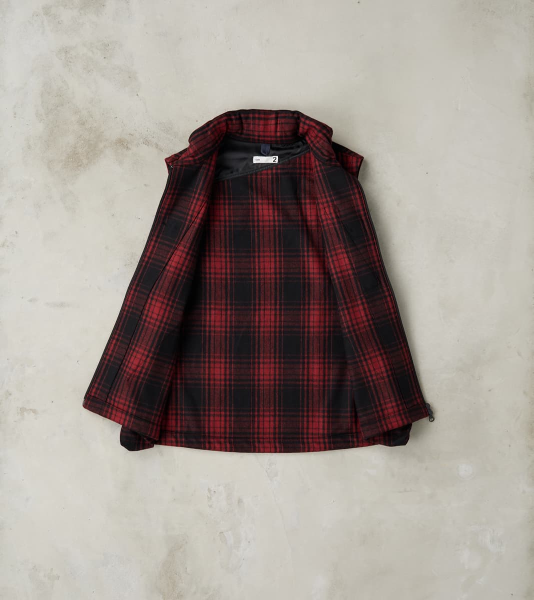 Messenger Vest - Buffalo Plaid Wool - Red