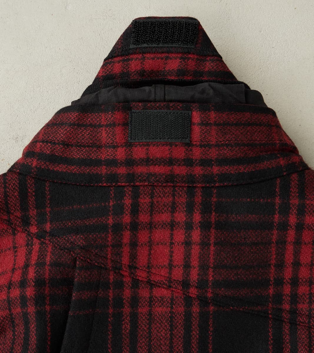 Messenger Vest - Buffalo Plaid Wool - Red