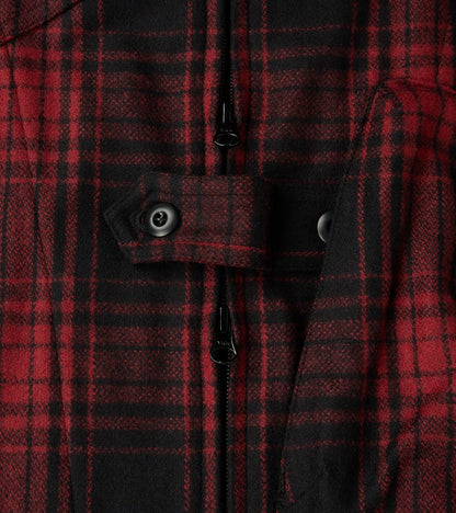 Messenger Vest - Buffalo Plaid Wool - Red