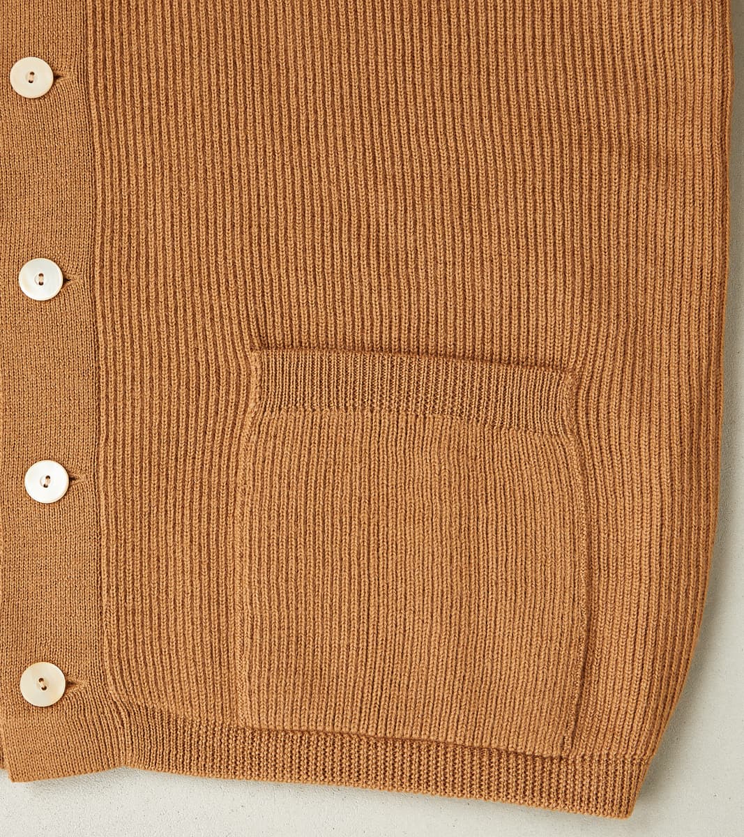 Lot. 521 Turtleneck Cardigan - Merino Lambswool - Camel