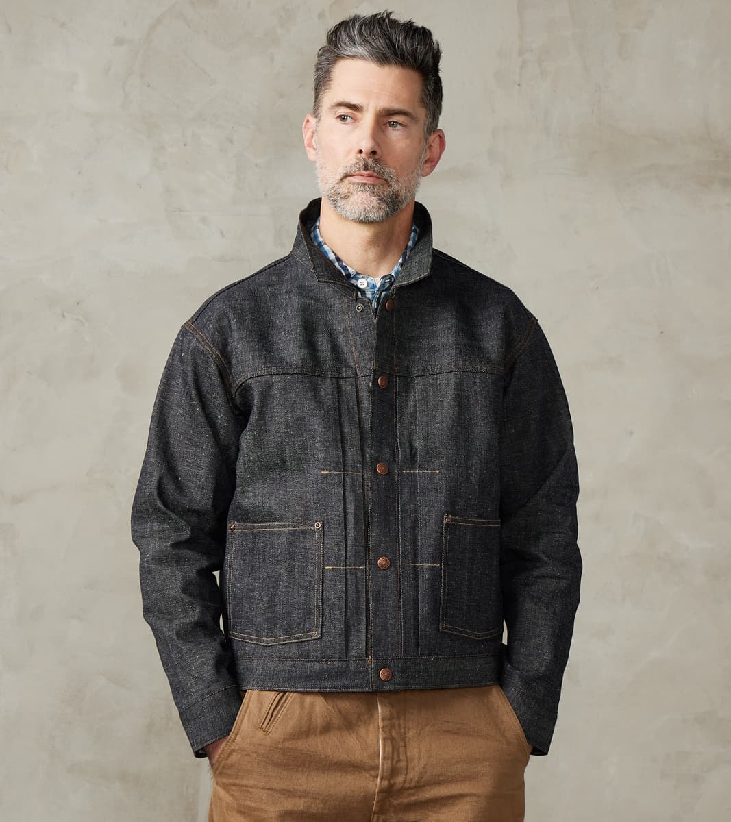 T.T Taiga Takahashi 22aw ビンテージワークジャケット Taiga Takahashi T.T Lot. 701 Denim Jacket - Raw Indigo – Division