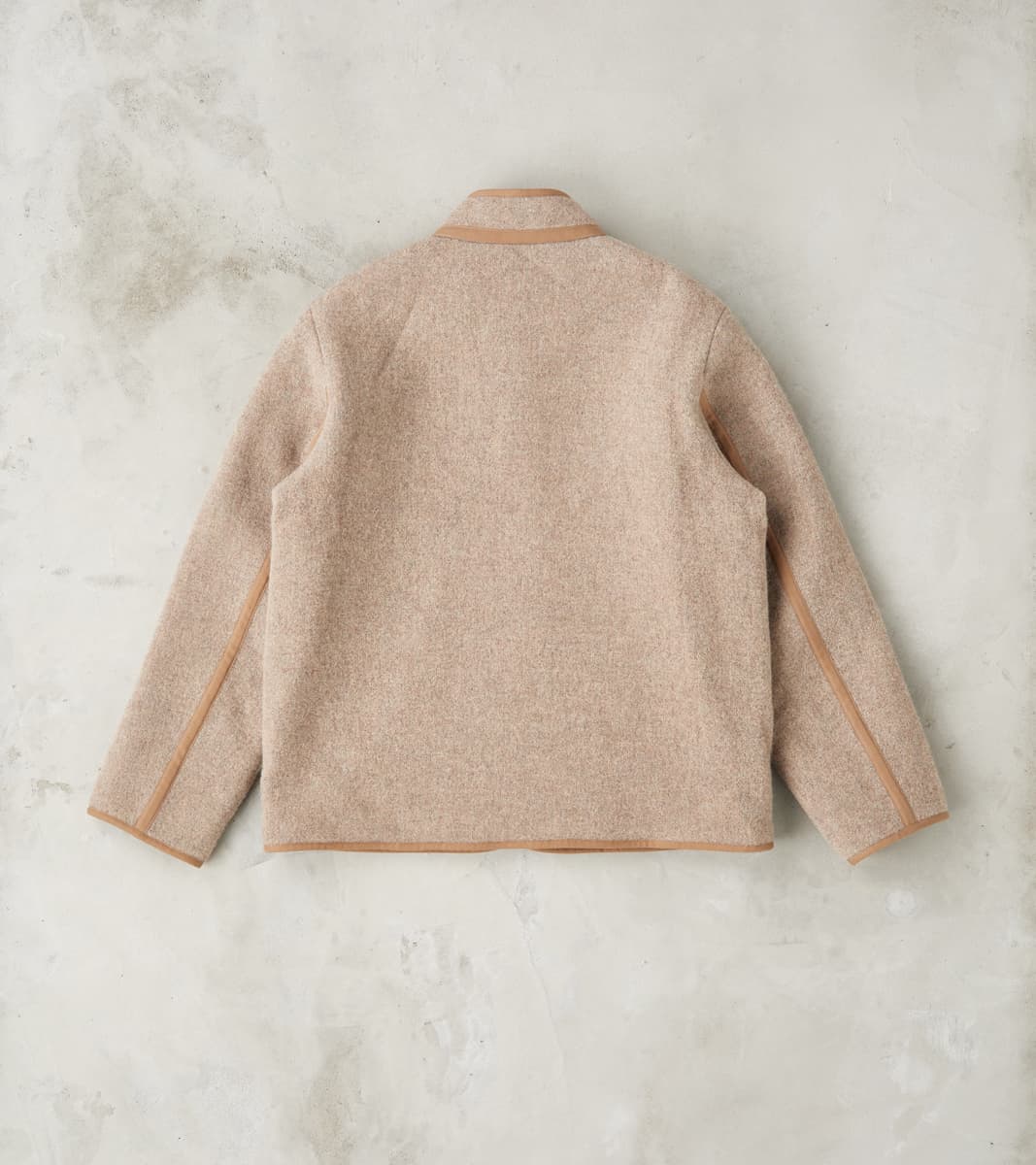 Lot. 323 Quilt Lining Blanket Jacket - Hopsack Wool - Undyed Beige