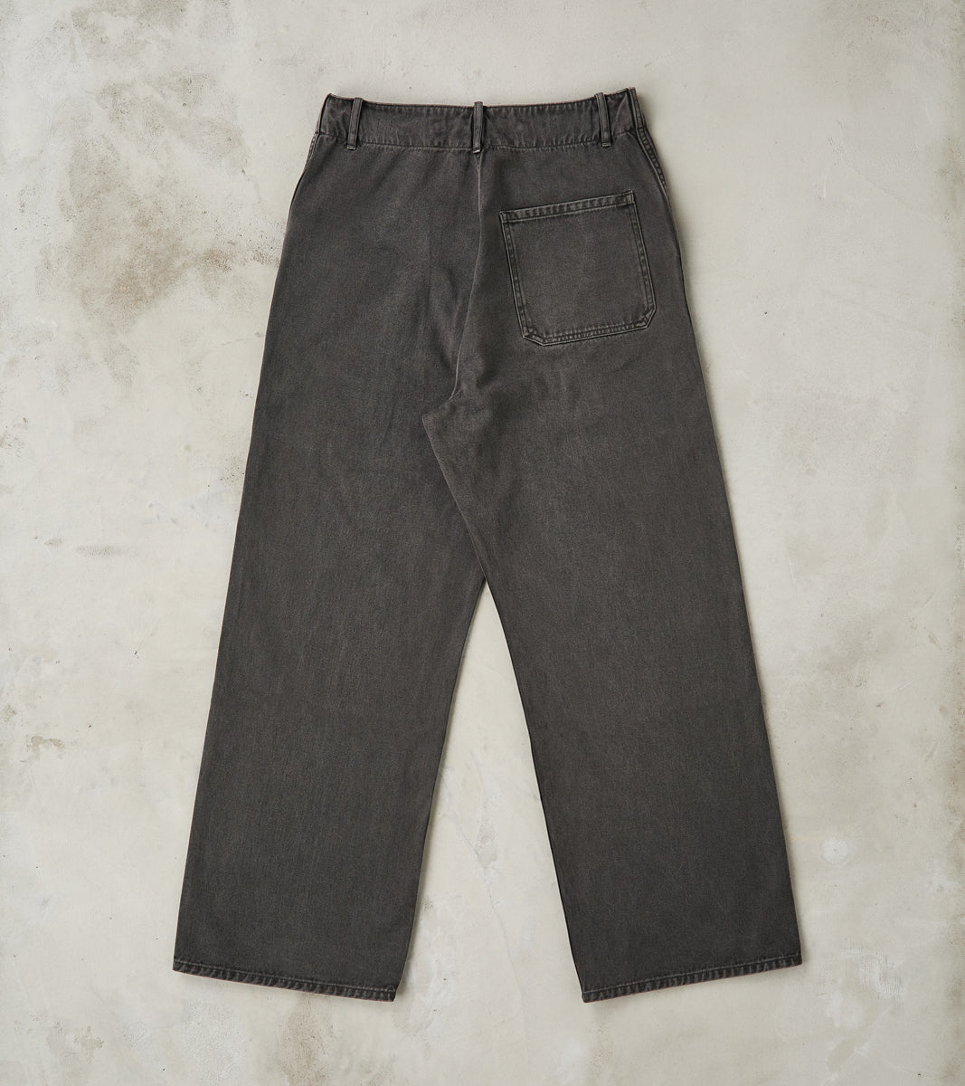 Lot. 223 British Work Trousers - Chino Cloth - Sumi Dyed Charcoal