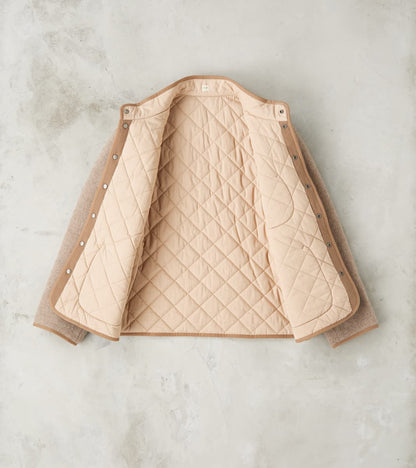 Lot. 323 Quilt Lining Blanket Jacket - Hopsack Wool - Undyed Beige