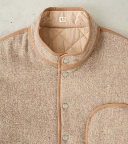 Lot. 323 Quilt Lining Blanket Jacket - Hopsack Wool - Undyed Beige