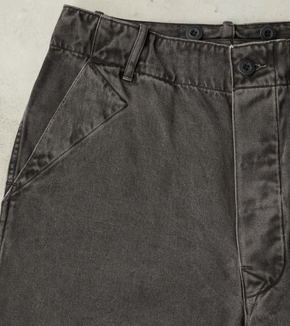 Lot. 223 British Work Trousers - Chino Cloth - Sumi Dyed Charcoal
