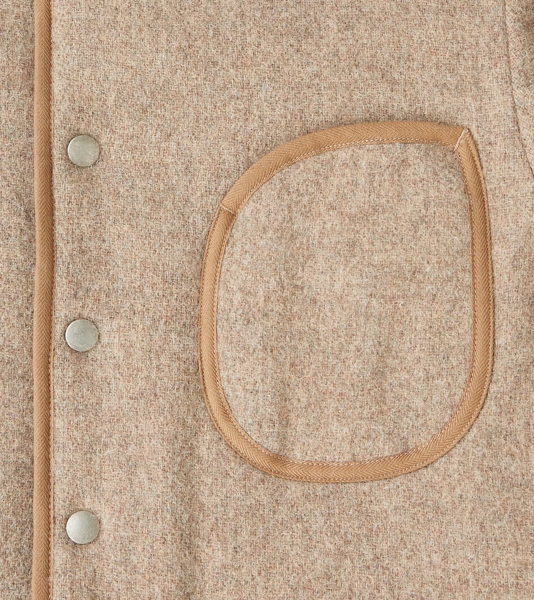 Lot. 323 Quilt Lining Blanket Jacket - Hopsack Wool - Undyed Beige