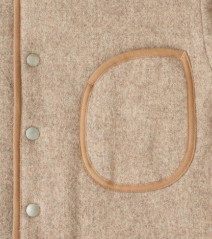 Lot. 323 Quilt Lining Blanket Jacket - Hopsack Wool - Undyed Beige