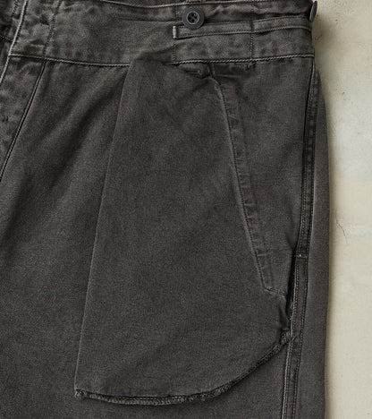 Lot. 223 British Work Trousers - Chino Cloth - Sumi Dyed Charcoal