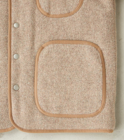 Lot. 323 Quilt Lining Blanket Jacket - Hopsack Wool - Undyed Beige