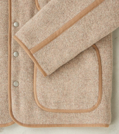 Lot. 323 Quilt Lining Blanket Jacket - Hopsack Wool - Undyed Beige