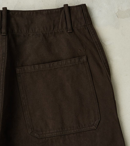 Lot. 223 British Work Trousers - Chino Cloth - Mud Dyed Brown