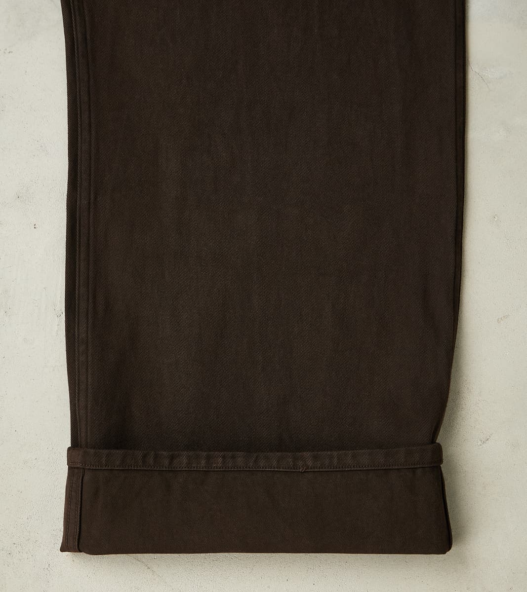 Lot. 223 British Work Trousers - Chino Cloth - Mud Dyed Brown