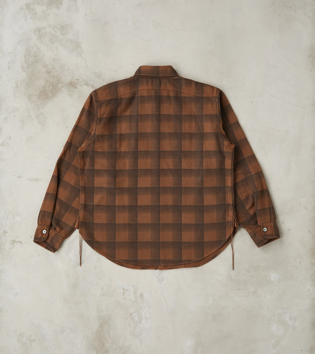 Lot. 111 Work Shirt - Printed Check Twill Flannel - Brown