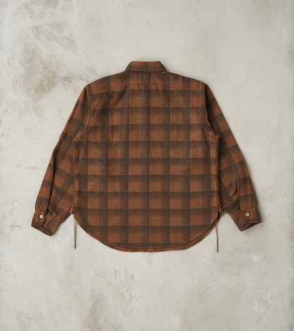 Lot. 111 Work Shirt - Printed Check Twill Flannel - Brown