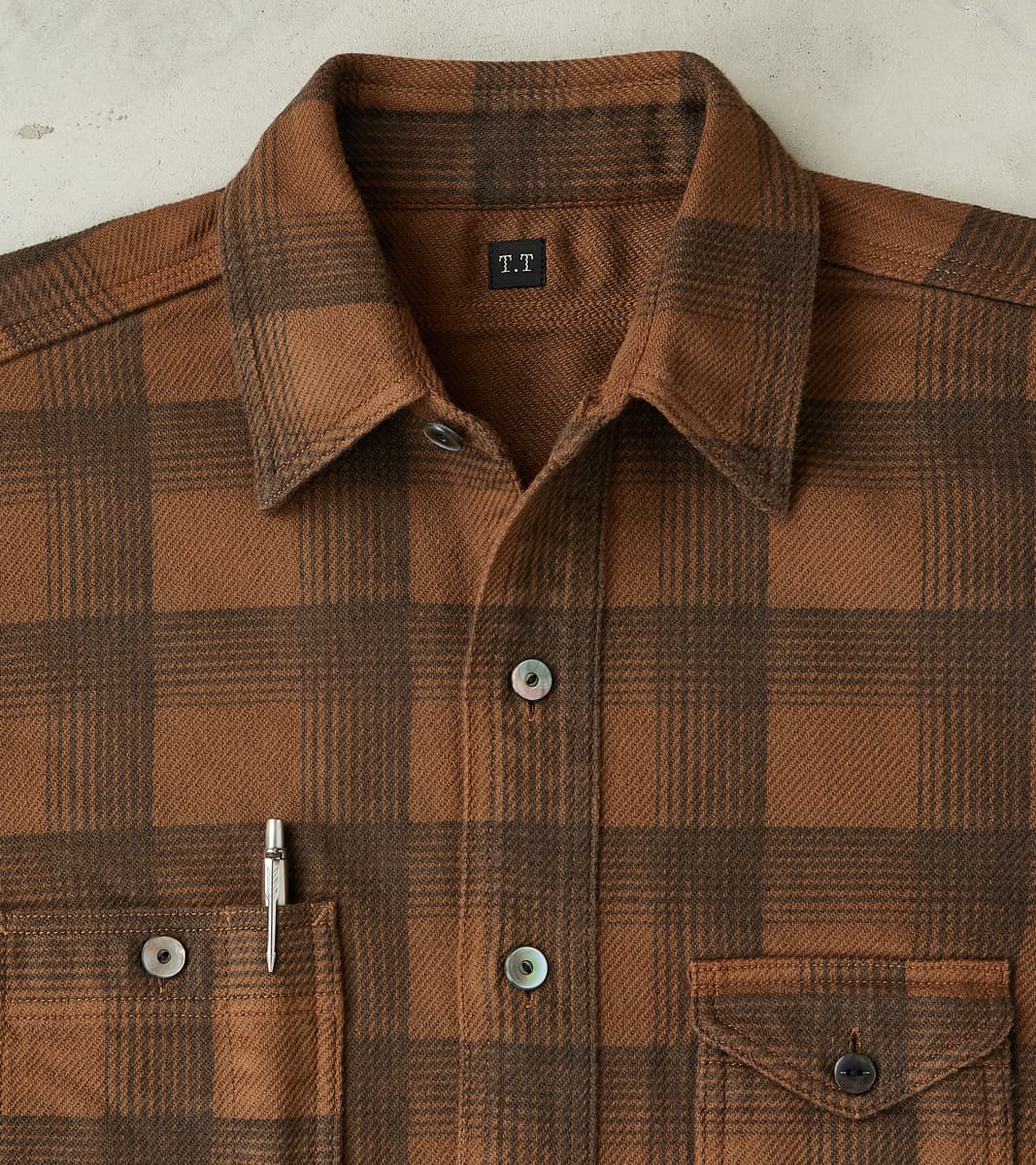 Taiga Takahashi T.T Lot. 111 Work Shirt - Printed Check Twill