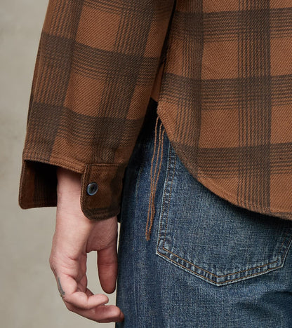 Lot. 111 Work Shirt - Printed Check Twill Flannel - Brown
