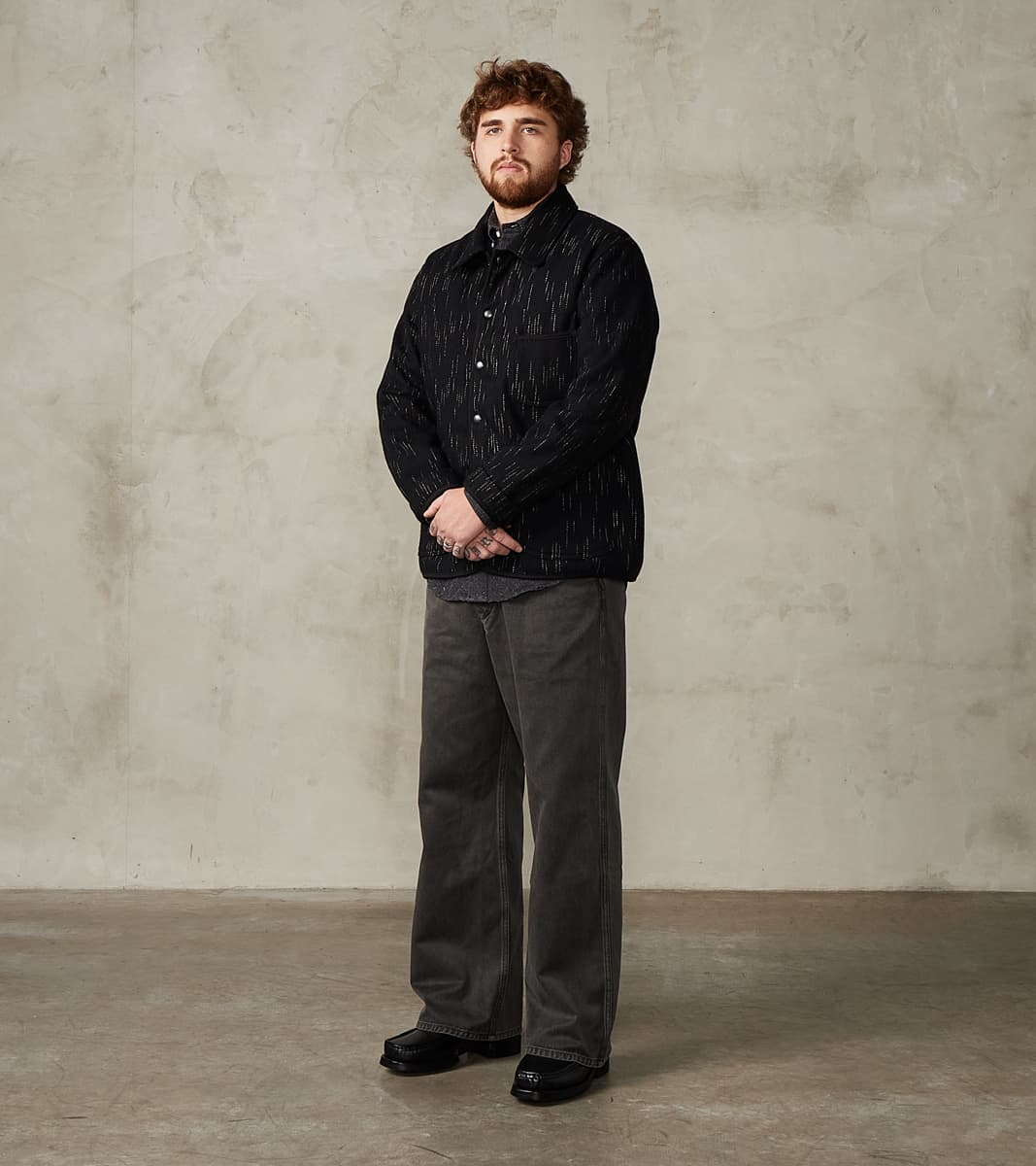 Lot. 223 British Work Trousers - Chino Cloth - Sumi Dyed Charcoal
