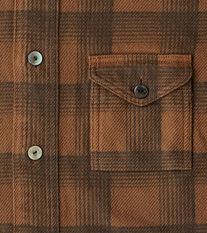 Lot. 111 Work Shirt - Printed Check Twill Flannel - Brown
