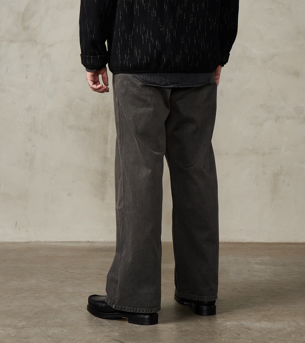 Lot. 223 British Work Trousers - Chino Cloth - Sumi Dyed Charcoal