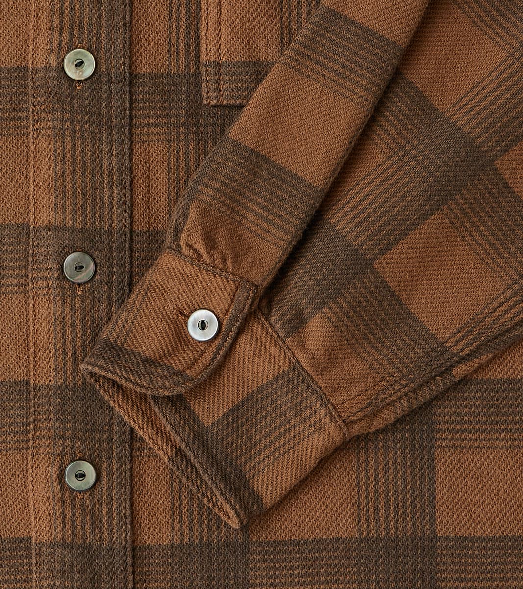 Lot. 111 Work Shirt - Printed Check Twill Flannel - Brown