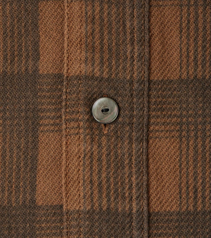 Lot. 111 Work Shirt - Printed Check Twill Flannel - Brown