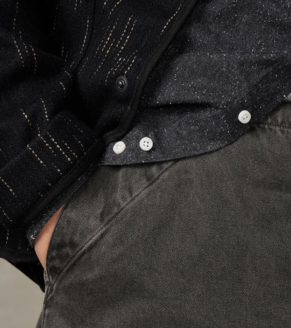 Lot. 223 British Work Trousers - Chino Cloth - Sumi Dyed Charcoal