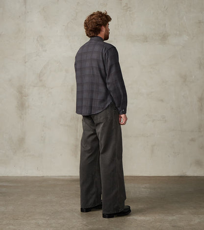 Lot. 111 Work Shirt - Printed Check Twill Flannel - Charcoal