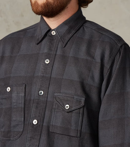 Lot. 111 Work Shirt - Printed Check Twill Flannel - Charcoal