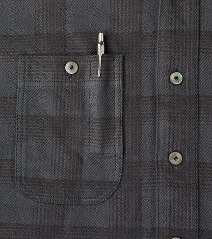 Lot. 111 Work Shirt - Printed Check Twill Flannel - Charcoal