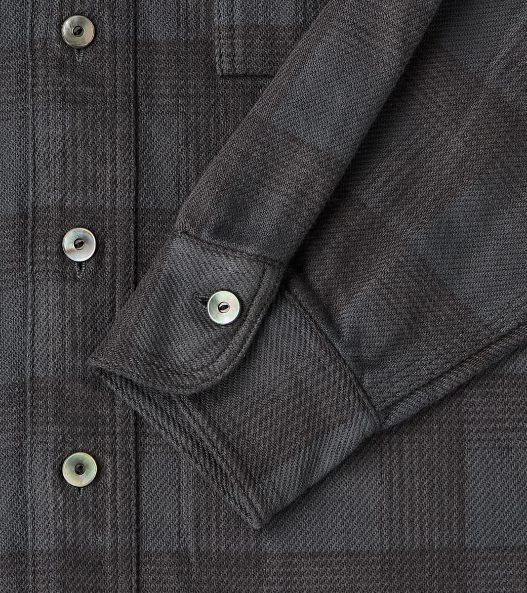 Lot. 111 Work Shirt - Printed Check Twill Flannel - Charcoal