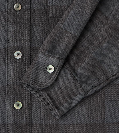 Lot. 111 Work Shirt - Printed Check Twill Flannel - Charcoal