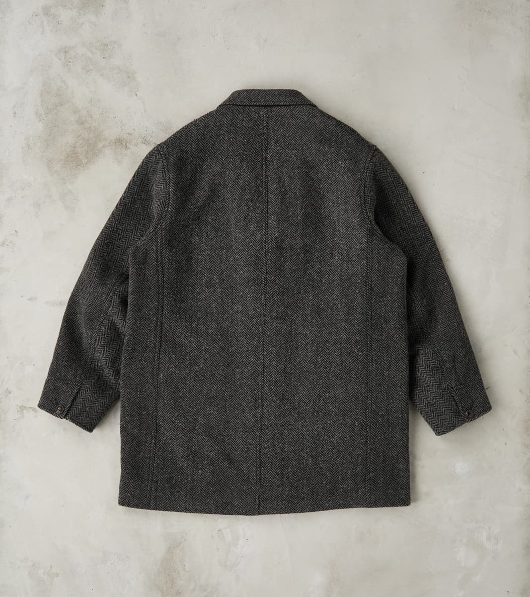 Lot. 405 Atelier Coat - Herringbone Tweed - Sumi Dyed Black