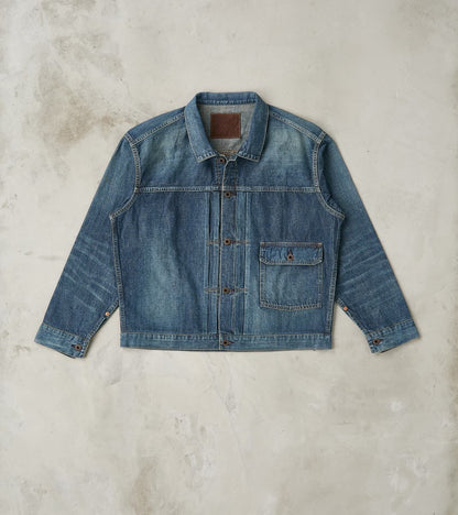 Taiga Takahashi T.T Lot. 720 Denim 1930s Jacket - Damaged Indigo