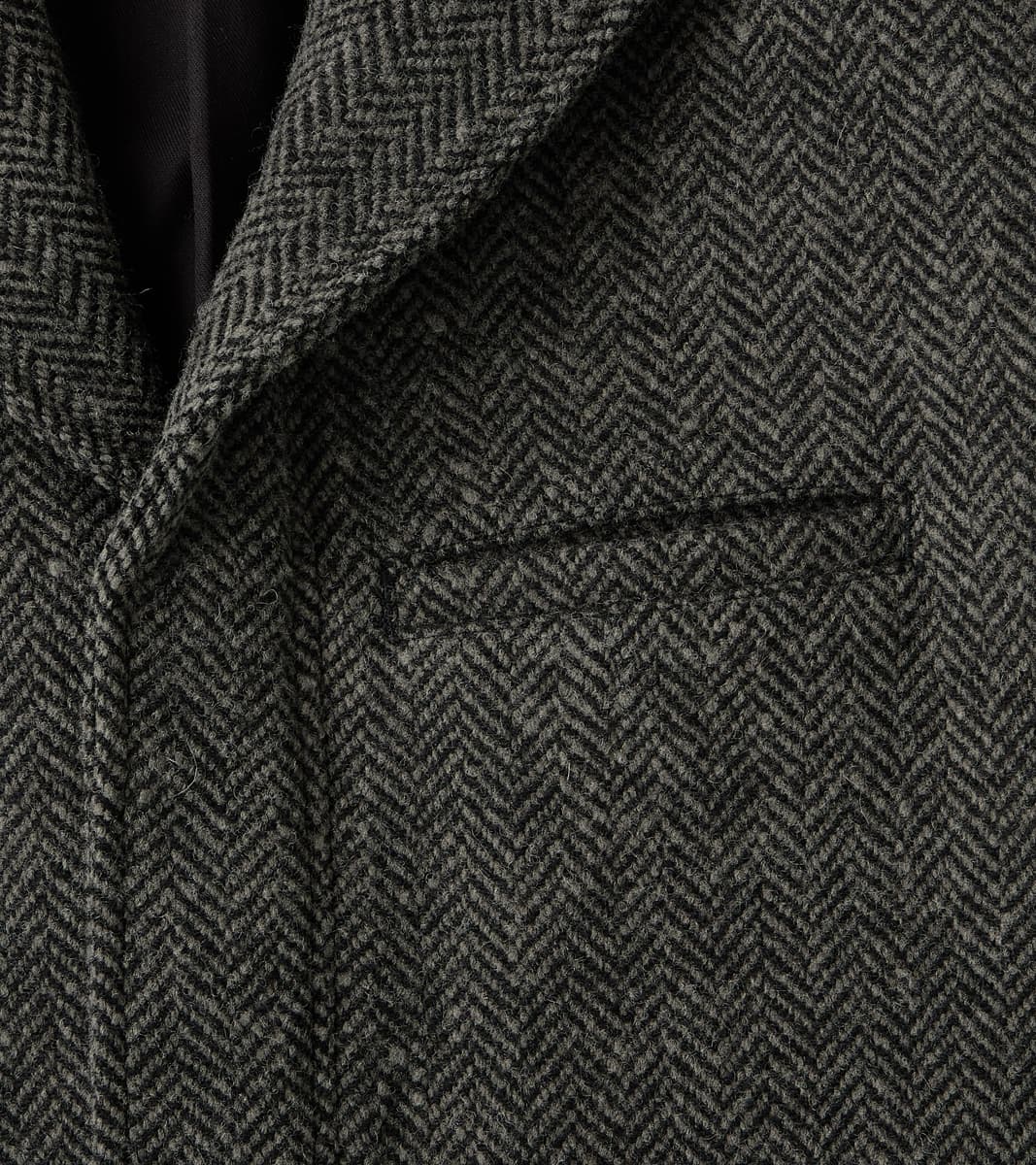 Lot. 405 Atelier Coat - Herringbone Tweed - Sumi Dyed Black