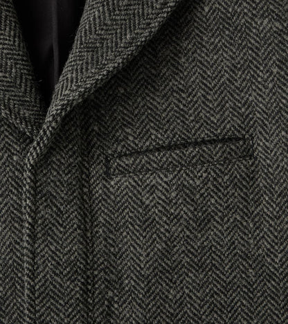 Lot. 405 Atelier Coat - Herringbone Tweed - Sumi Dyed Black