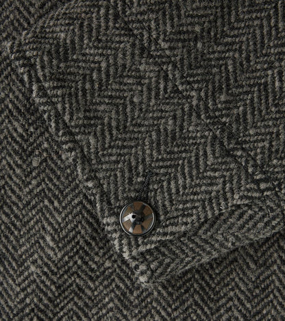 Lot. 405 Atelier Coat - Herringbone Tweed - Sumi Dyed Black