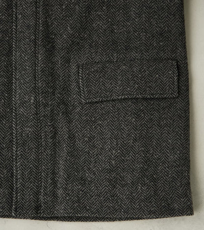 Lot. 405 Atelier Coat - Herringbone Tweed - Sumi Dyed Black