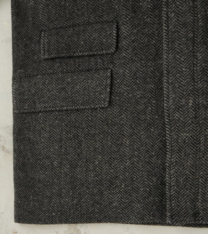Lot. 405 Atelier Coat - Herringbone Tweed - Sumi Dyed Black